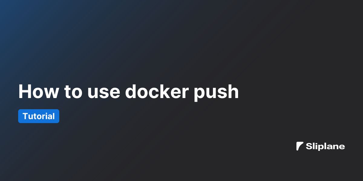 Wie man docker push verwendet